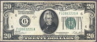 1928a $20 Federal Reserve Note photo