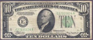 1934 $10 Federal Reserve Note photo