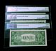 (3) Star Consecutive Uncirculated 1935f Cu64 $1 One Dollar Silver Certificates Small Size Notes photo 1
