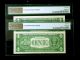 Star (2) Consecutive Uncirculated 1957 $1 One Dollar Silver Certificates Small Size Notes photo 1