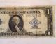 1923 $1 Silver Certificate.  Mid Grade Circulated. Large Size Notes photo 3