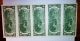 2003 - Five $2.  00 Two Dollar Bills Crispy Us Paper - (minnesota),  Serial Small Size Notes photo 7