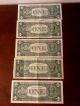 Silver Certificates (5) 1957 Small Size Notes photo 1