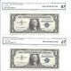 (5) 1957a $1 Silver Certificates Consecutive.  Cga Grade Gem Unc 67 Small Size Notes photo 2