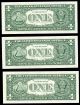 (3) Consecutive Uncirculated 2003 $1 Frn  Star  F05669936,  37,  38 Small Size Notes photo 4