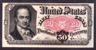 Us 50c Fractional Currency Note Fr1381 V Ch Cu photo