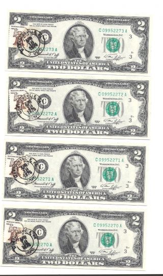 (10) 1976 $2.  00 Consecutive Frn First Day Cover Gem Crisp Unc.  Montoursville,  Pa photo