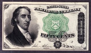 Us 50c Fractional Currency Note Fr1379 Ch Cu photo