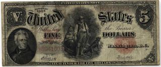 $5 1907 United States Note L@@k photo