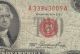 1953 Red Seal $2.  00 Thomas Jefferson Note,  Two Dollar Bill A33943005a Small Size Notes photo 2