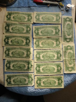 14 1953 $2 Legal Tender Notes - Group At Great Price,  Take A Look Now Wow photo