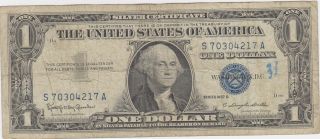 Blue Seal 1957b Silver Certificate One Dollar photo