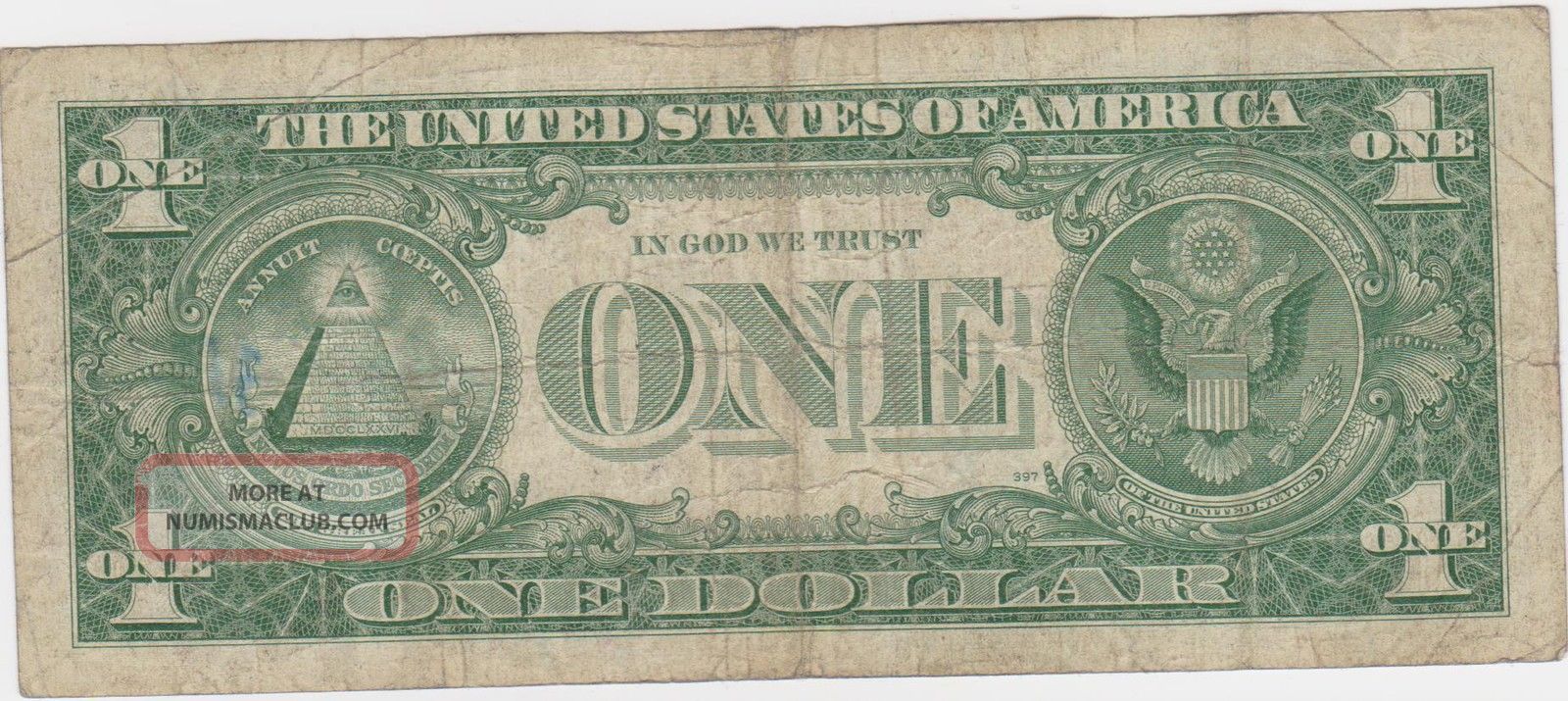 Blue Seal 1957b Silver Certificate One Dollar