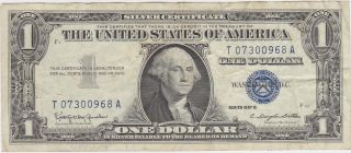 Blue Seal 1957 B Silver Certificate One Dollar photo
