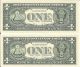 Rare 2 Matching (same Serial) Low 0000 $1 Dollar Bills Notes Series 1999 Gem Cu Small Size Notes photo 1