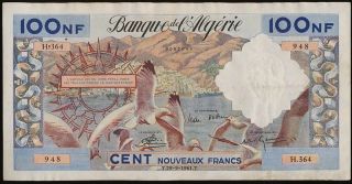 Algeria 100 Nouveaux Francs 29.  9.  1961,  P.  121 photo