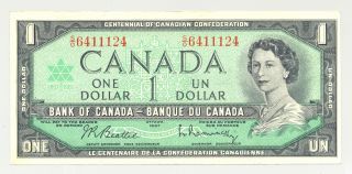 Canadian Banknote 1 Dollar,  1967 photo