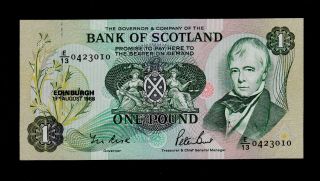 Scotland Bank Of Scotland 1 Pound 1988 Pick 111g Au - Unc photo