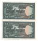 Rhodesia 2 X 10 Dollars January 1979 Consecutive Numbers Aunc Pick 33 Look Scans Africa photo 1