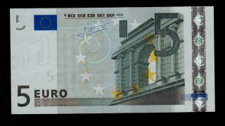 European Union Netherlands 5 Euro 2002 Pick 8p Prefix E002g2 Unc photo