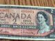 1954 Bank Of Canada Two Dollar $2.  Bill Or Note Canada photo 1
