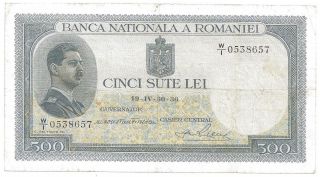 (r361101) Romania Paper Note - 500 Lei 1936 - Xf photo