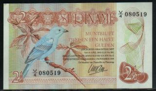 Suriname 2 ½ Gulden 1.  11.  1985 Au/unc P 119 photo