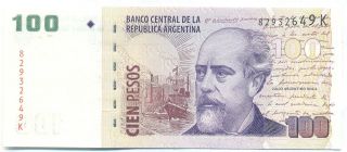 Argentina Note 100 Pesos 2009 Serial K Redrado - Cobos P 357 Unc photo