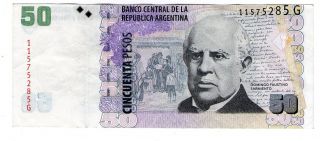 Argentina Note 50 Pesos 2013 Error Cut P photo