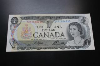 Canadian 1973 $1 Bill.  The Bill Is,  Crisp & Uncirculated. photo