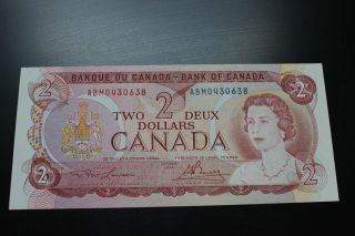 Canadian 1974 $2 Bill.  The Bill Is,  Crisp & Uncirculated. photo
