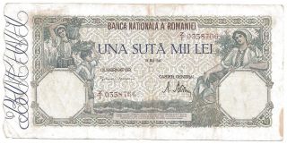 (r461807) Romania Paper Note - 100,  000 Lei 1946 - Xf photo