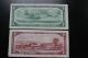Canadian 1954 $1 & 1954 $2 Bill.  Circulated Take A Look At The Pictures. Canada photo 1