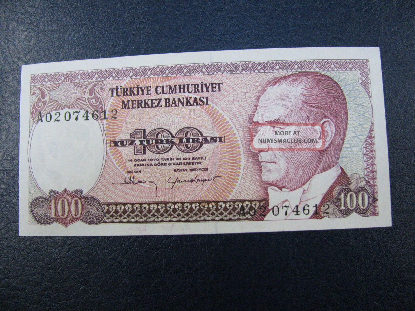 Ac - Turkey - 7th Emission 100 Tl A 02 074 612 Uncirculated Europe photo
