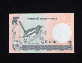 Bangladesh Unc 2 Taka 2010 Banknote World Currency Paper Money photo
