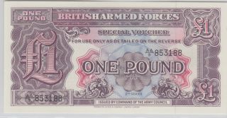 Great Britain - British Armed Forces,  Special Voucher 1948 Nd Second Series 1 Pound photo