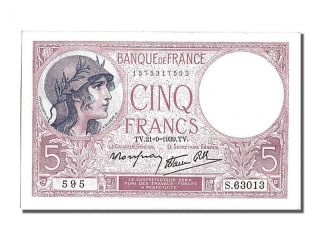 French Paper Money,  5 Francs Type Violet photo