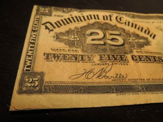 1900 Dominion Of Canada Shinplaster 0.  25 Cents Paper Boville Error At Bottom photo