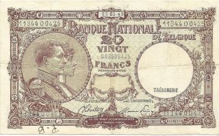 Belgium - 1945 - 20 Francs photo