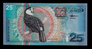 Suriname 25 Gulden 2000 An Pick 148 Unc. photo