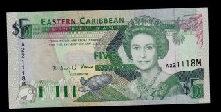 East Caribbean States 5 Dollars Montserrat (1993) Pick 26m Unc. photo