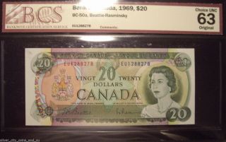 Canada 1969 Bc - 50a $20 Note Eu1288278 - Bcs Chunc - 63 photo
