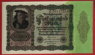 Germany - 50000 50,  000 Mark 19.  11.  1922 Au/unc P 80 photo