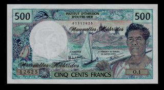 Hebrides 500 Francs Nd Pick 19 Unc -. photo