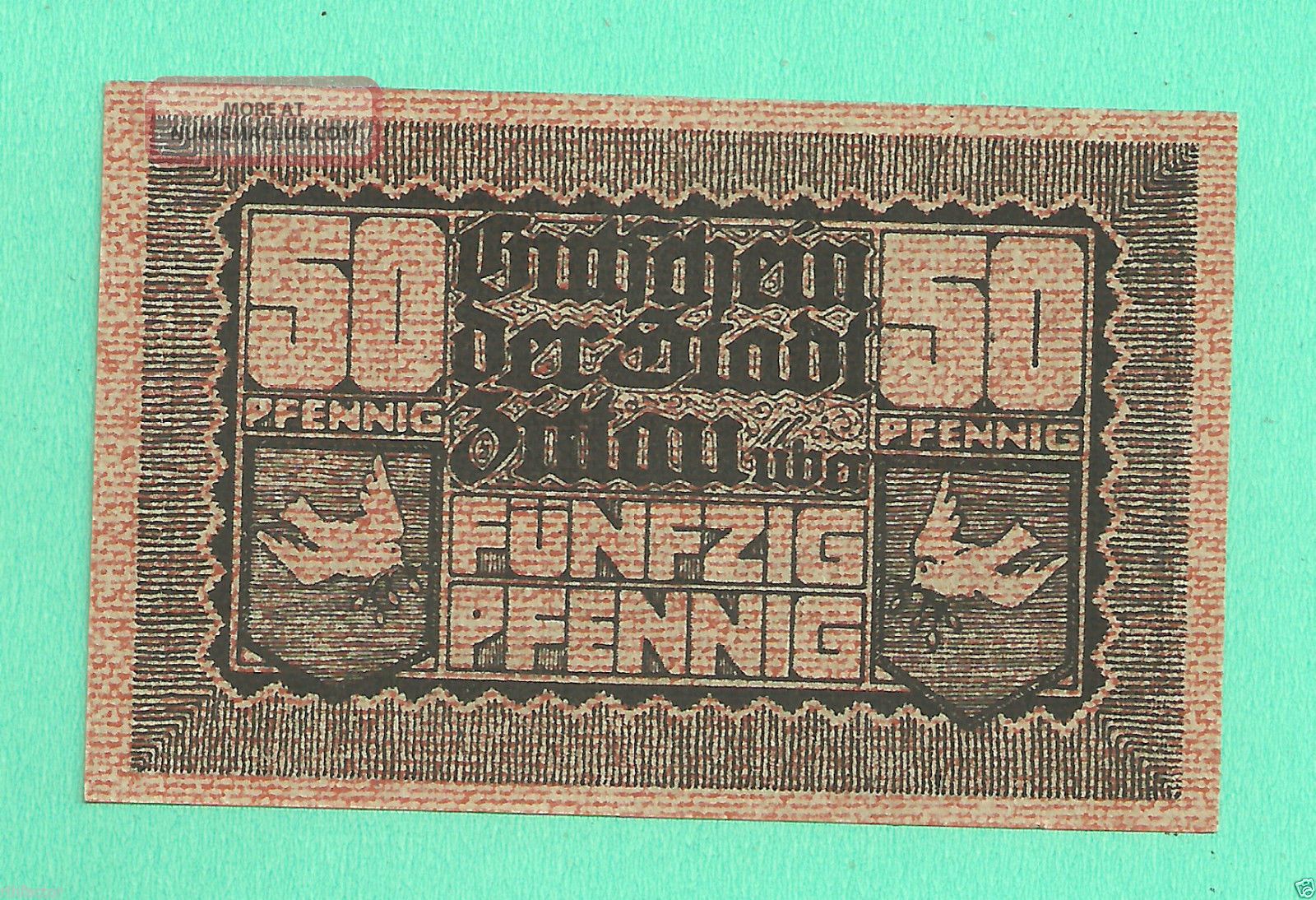 Germany Zittau 50 Pfg.  1919 Gem Unc Notgeld 06039 Europe photo