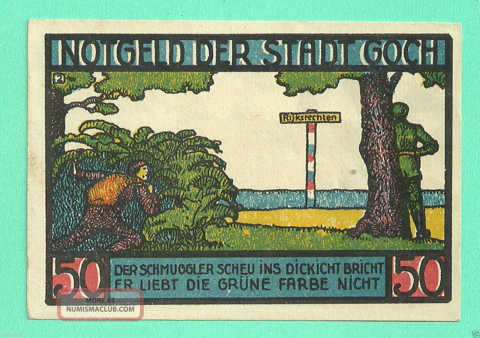 Germany Goch 50 Pfg.  1922 Unc Crisp Notgeld Gem Aaa5a Europe photo