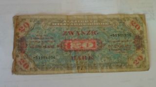 20 Mark Germany Allied Military Currency photo