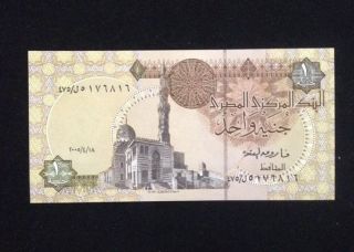 Egypt Unc 1 Pound 2005 Banknote World Currency Paper Money photo