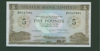 5 Pounds Ireland Ulster Bank Jan 1983 Norther Ireland Aunc Irland Irish P331b photo