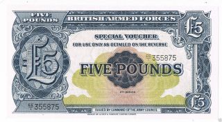 British Armed Forces Occupation Currency 5 £ Ch Cu photo